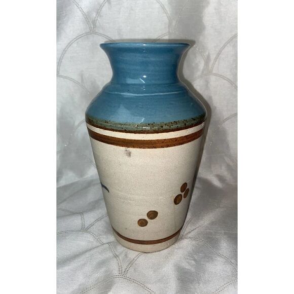 Vintage Tonala Mexican Folk Art Sandstone vase Bird signed Mexico‎ - Picture 4 of 10